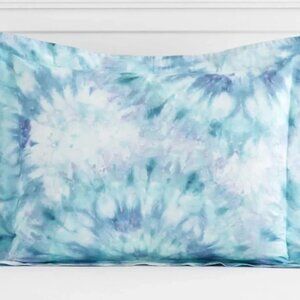 Pottery Barn Teen Blue Tie Dye Pillow Shams (2) Standard New In Packaging